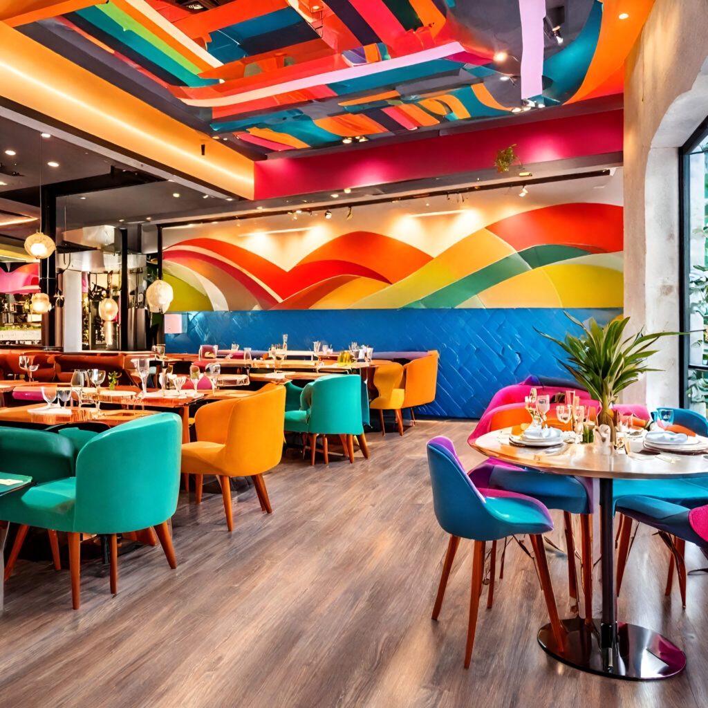 restaurante colorido 