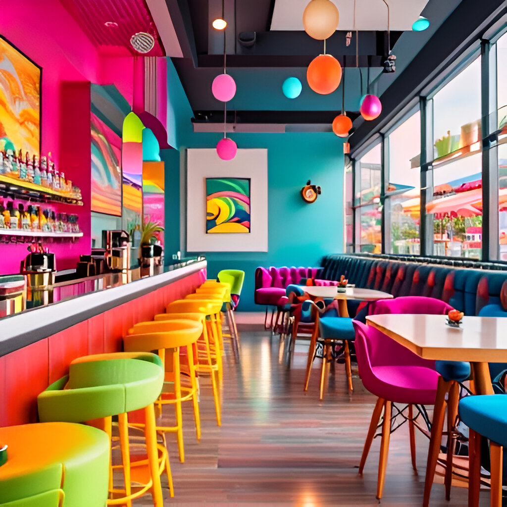 Restaurante colorido